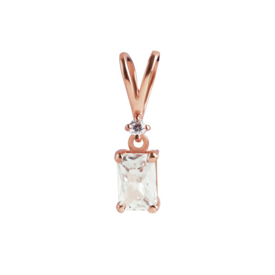 Liontin Emas Square Solitaire